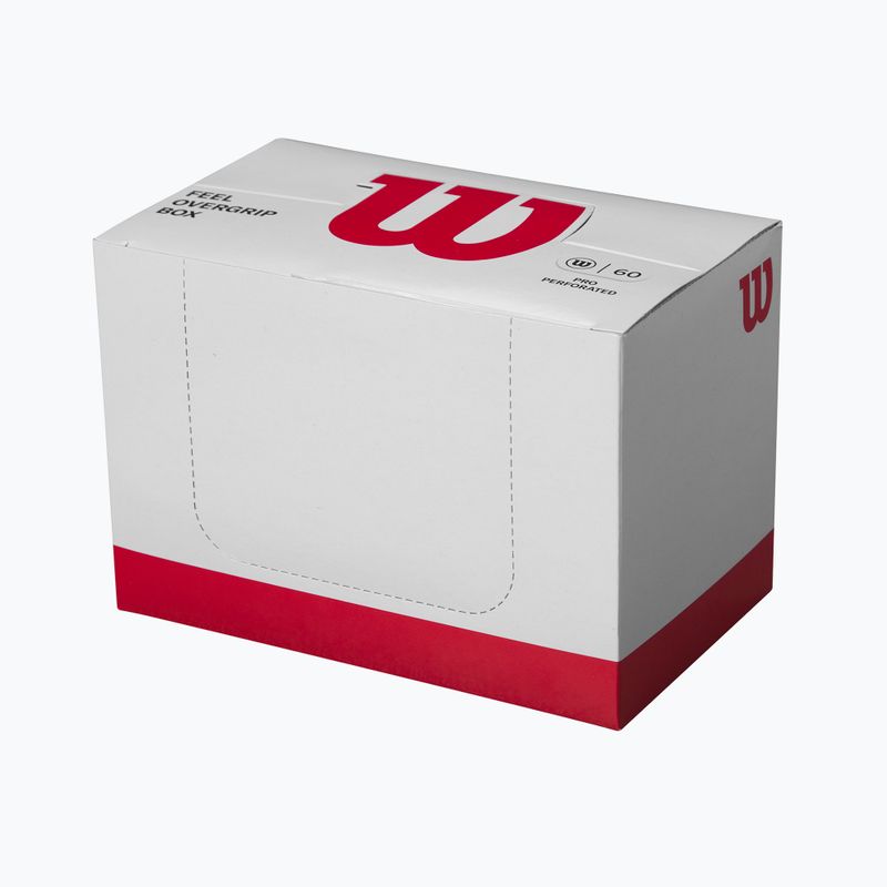Wilson Pro Overgrip 60 perforált dobozos teniszütő csomagolások 60 db fehér. 3