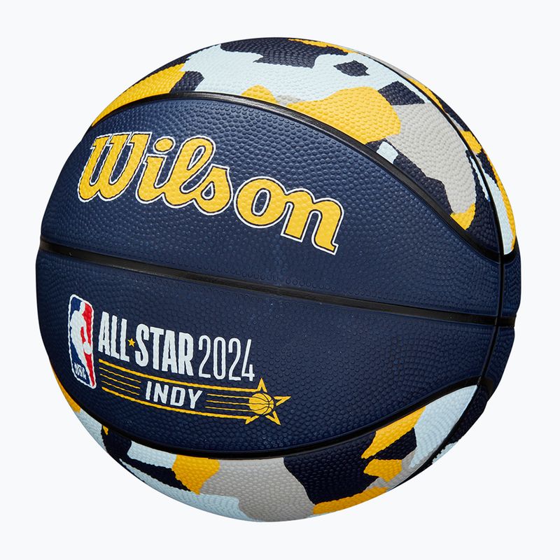 Wilson 2024 NBA All Star Mini gyermek kosárlabda + doboz barna 3 méret 3