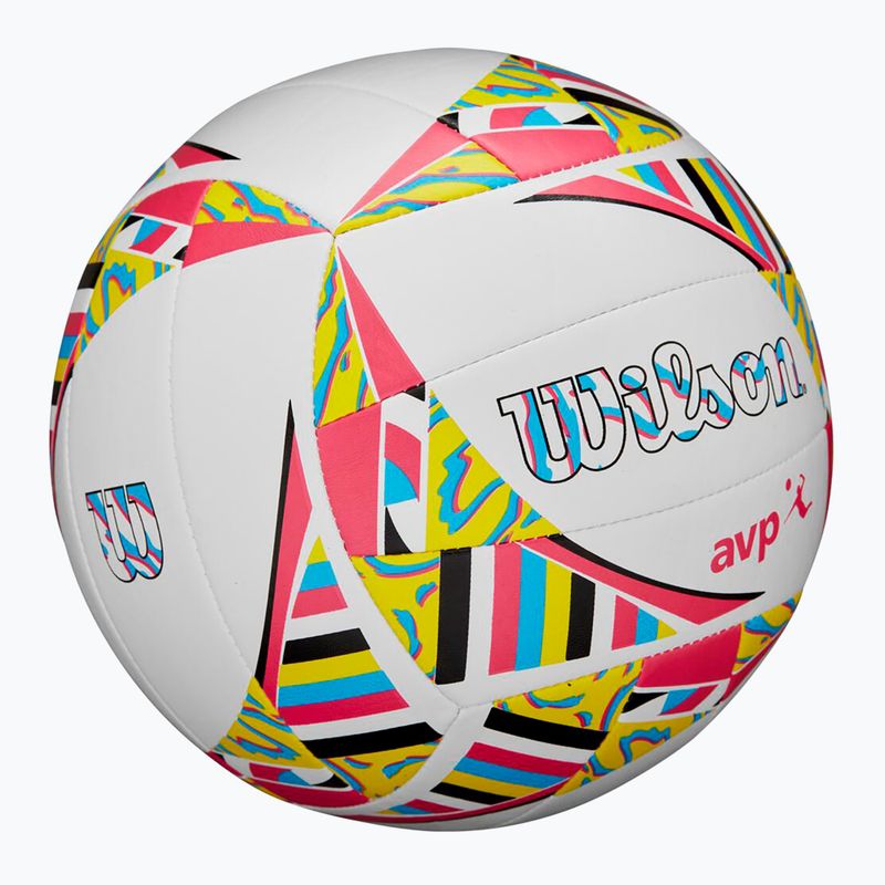 Wilson AVP Movement strandröplabda fehér/rózsaszín/sárga méret 5 2