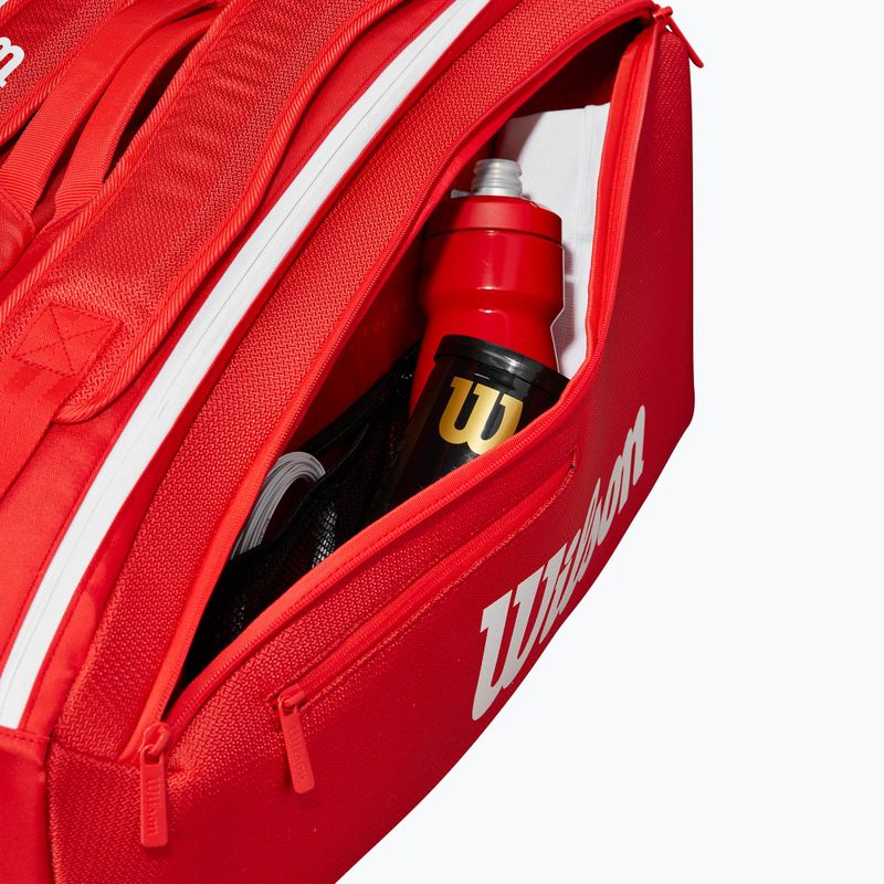 Wilson Super Tour Red 9PK piros tenisz táska 9