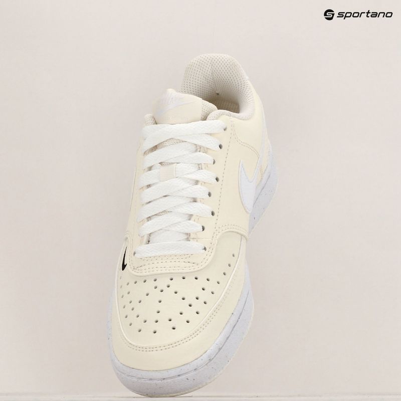 Nike Court Vision Low Next Nature női cipő fehér / fekete / halvány elefántcsont 9