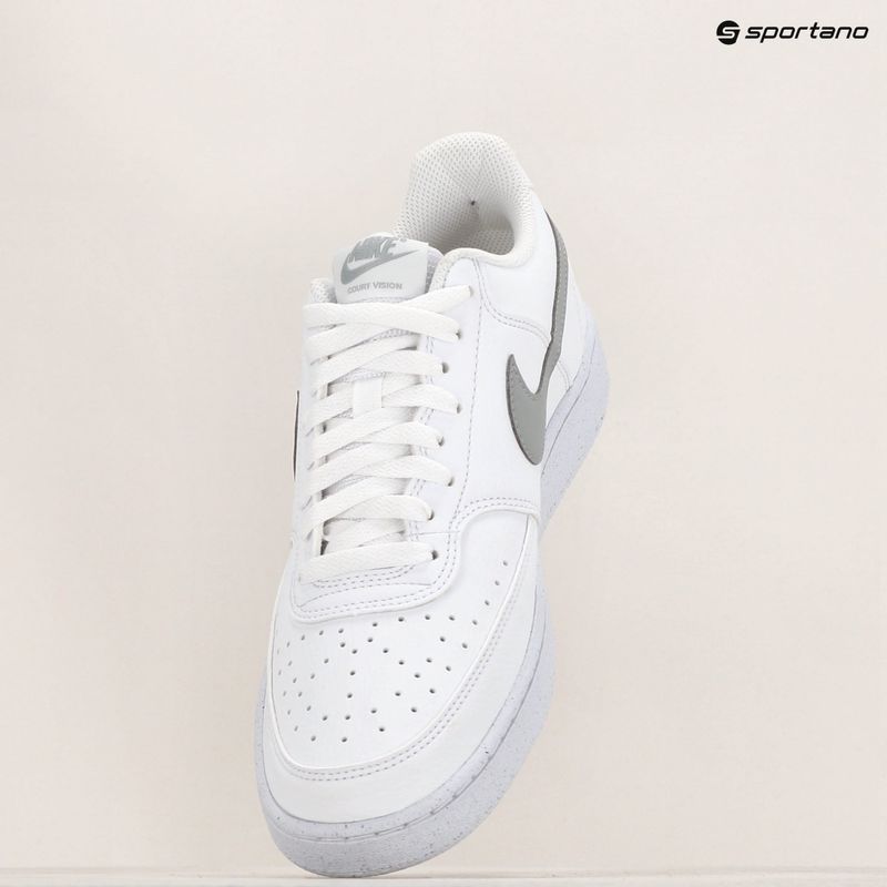 Férfi Nike Court Vision Low Next Nature fehér/világos füstszürke cipő 9