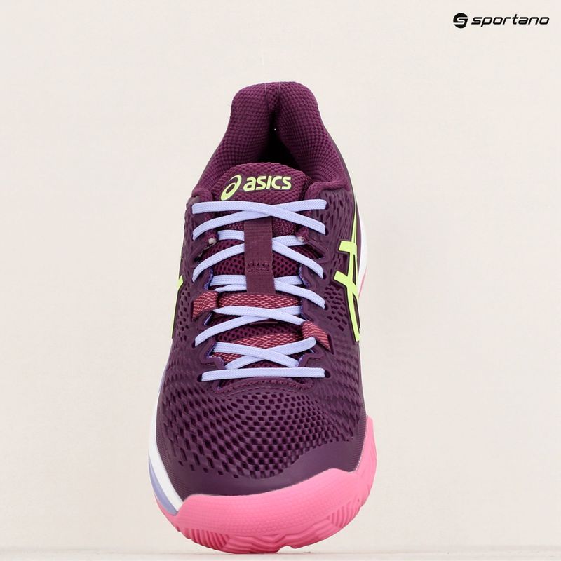 ASICS Gel-Resolution 9 női evezőcipő mély lila/lime zöld 16