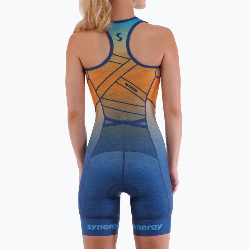 Női triatlonruha Synergy Pro Sleeveless Racerback Trisuit orange wave 2