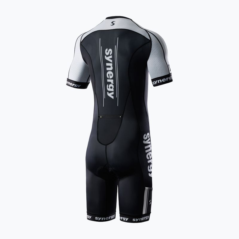Férfi triatlon ruha Synergy Elite Short Sleeve Trisuit salt & pepper 2