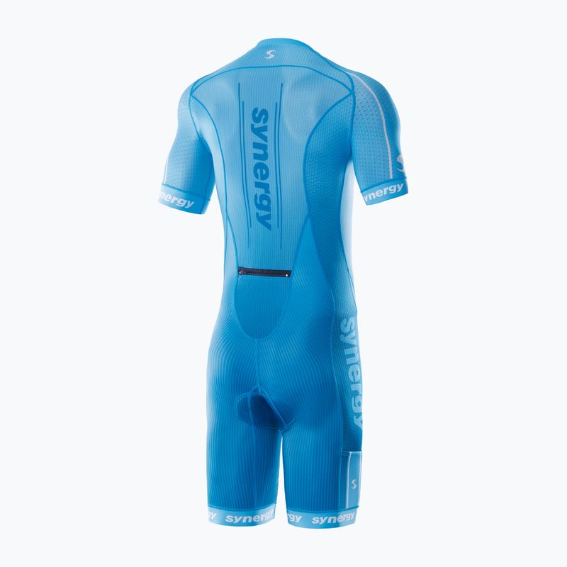 Férfi triatlon ruha Synergy Elite Short Sleeve Trisuit cobalt blue 2
