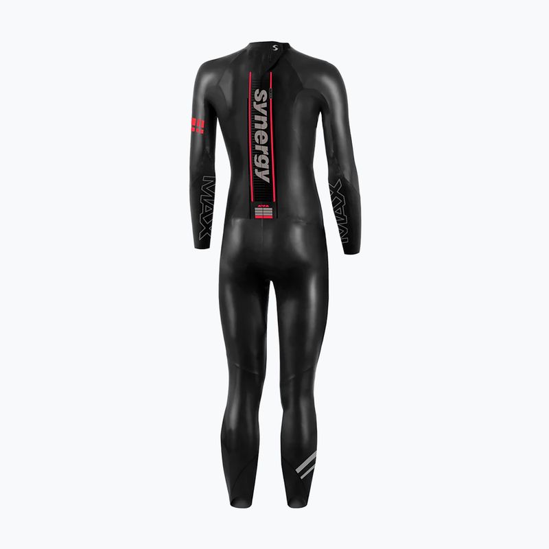 Női triatlon neoprén ruha Synergy Adrenaline Full Sleeve 5 mm black/red 2
