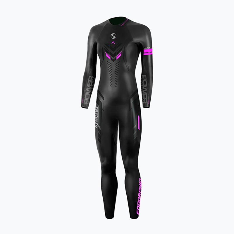 Női triatlon neoprén ruha Synergy Endorphin Full Sleeve 5/3 mm black/pink