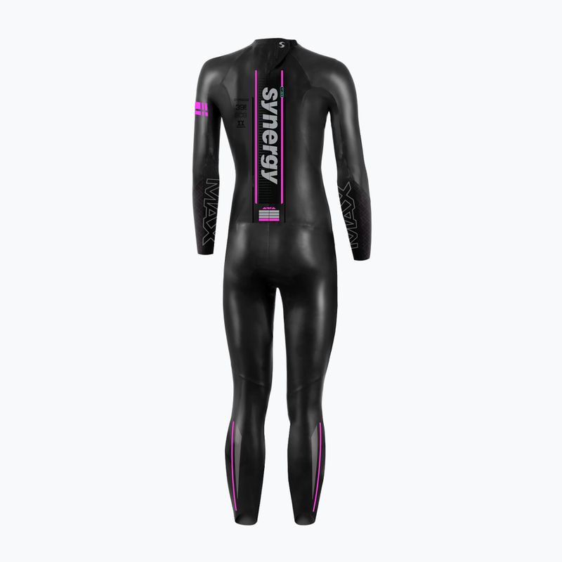Női triatlon neoprén ruha Synergy Endorphin Full Sleeve 5/3 mm black/pink 2