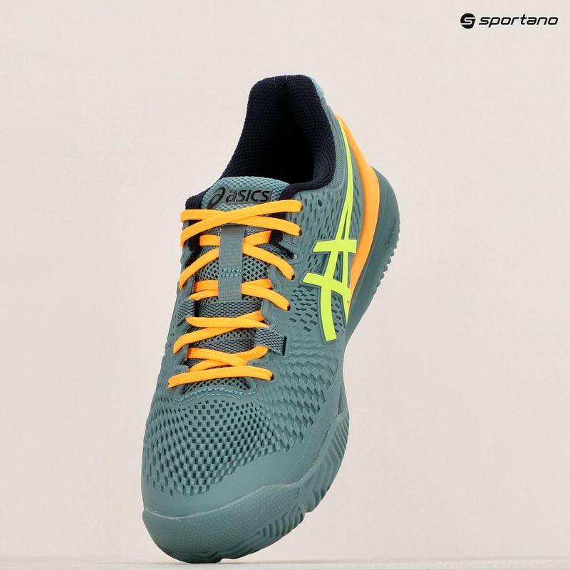 ASICS Gel-Resolution 9 férfi evezős cipő celadon/biztonsági sárga 15