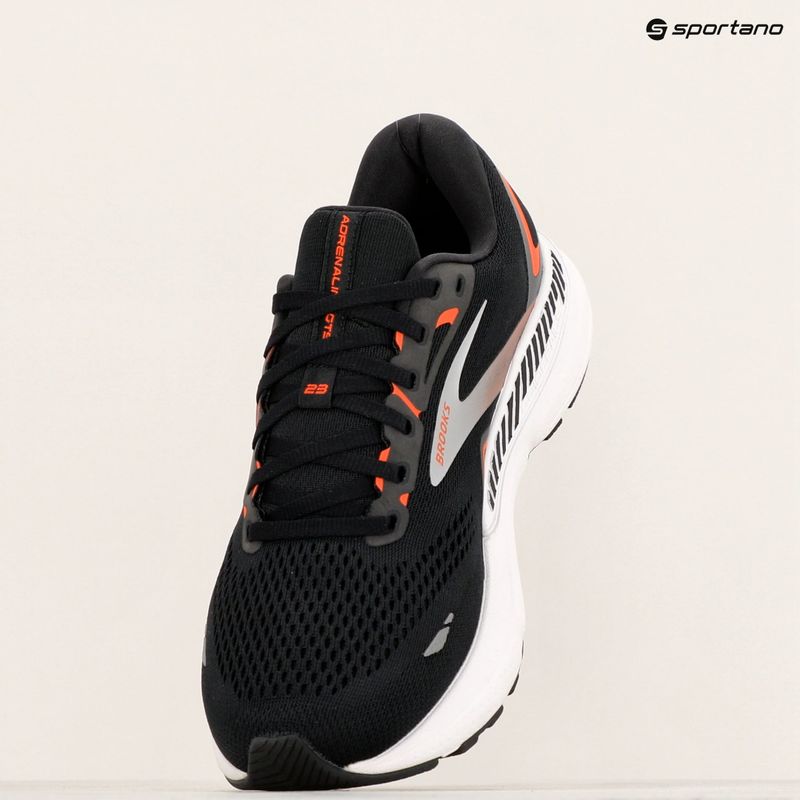 Brooks Adrenaline GTS 23 fekete/mandarinpiros/ezüst férfi futócipő 9