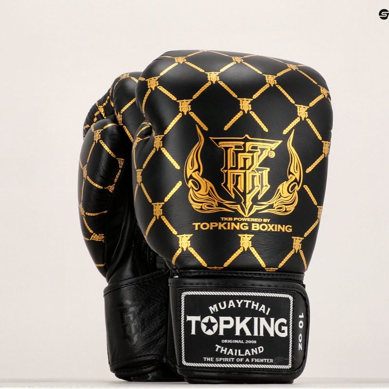 Top King Boxing láncos kesztyű fekete/arany 6