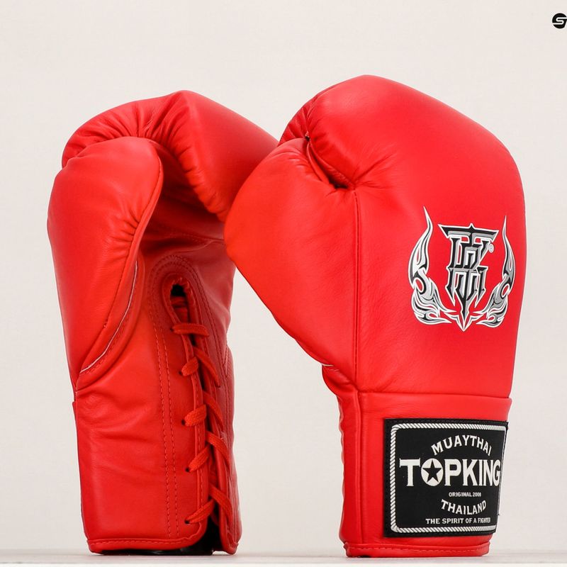 Top King Boxing kesztyű verseny piros 8