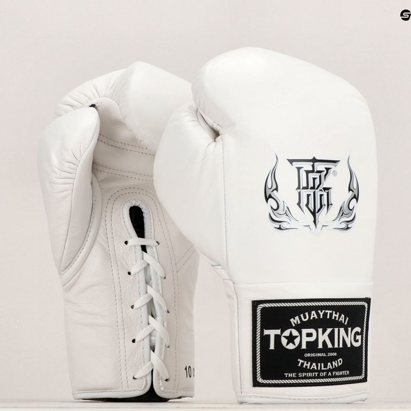 Top King Boxing kesztyű Competition fehér 8