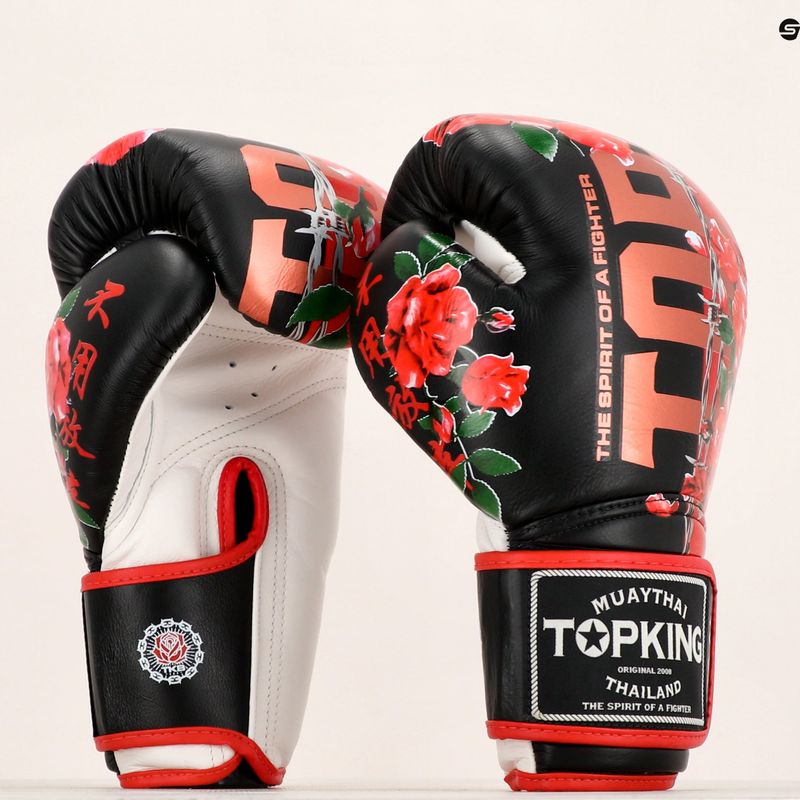 Top King Boxing kesztyű Rose fehér/fekete 6