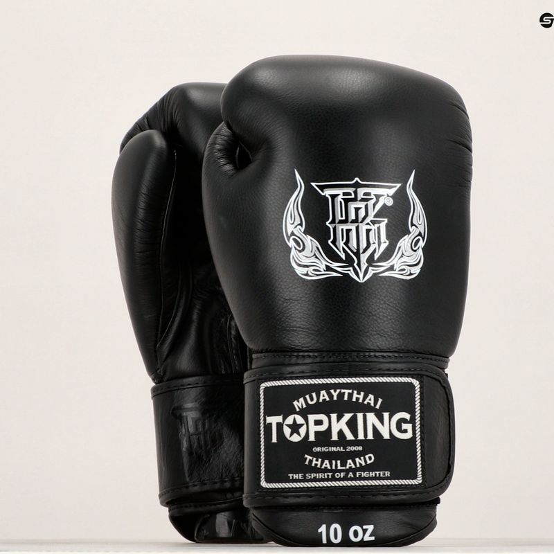 Top King Muay Thai Ultimate fekete ökölvívó kesztyűk 6