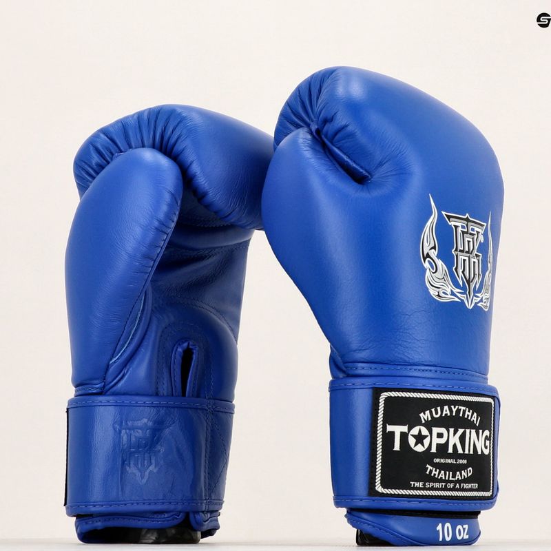 Top King Muay Thai Ultimate kék ökölvívókesztyűk 6