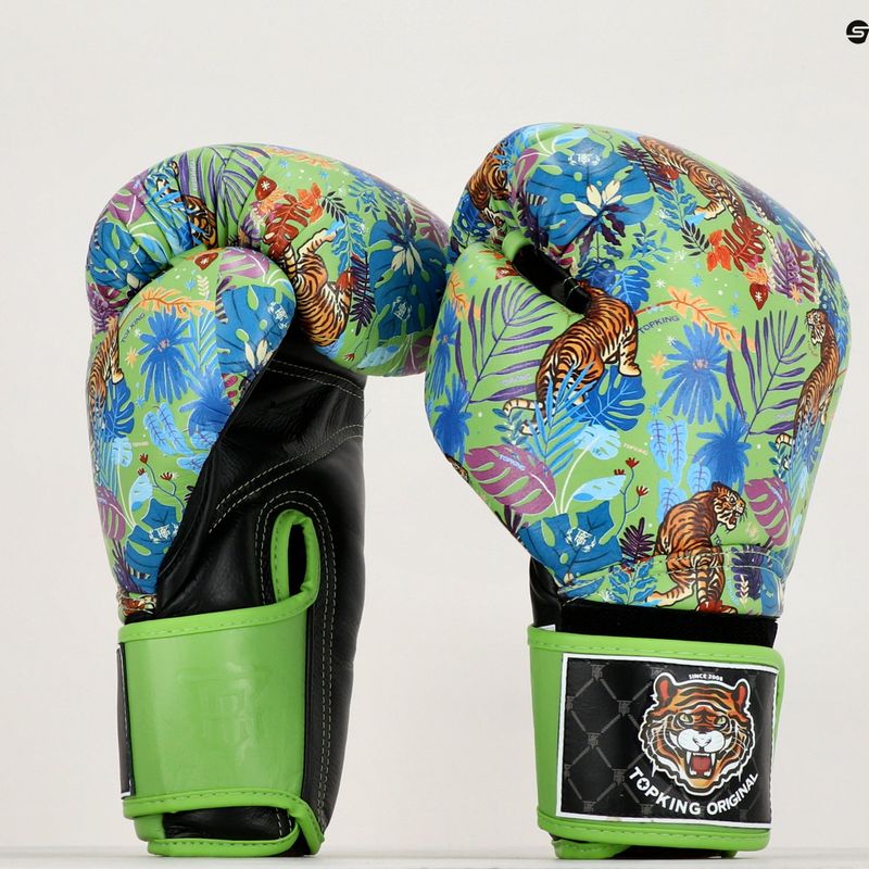 Top King Boxing Wild Tiger fekete/zöld bokszkesztyűk 6