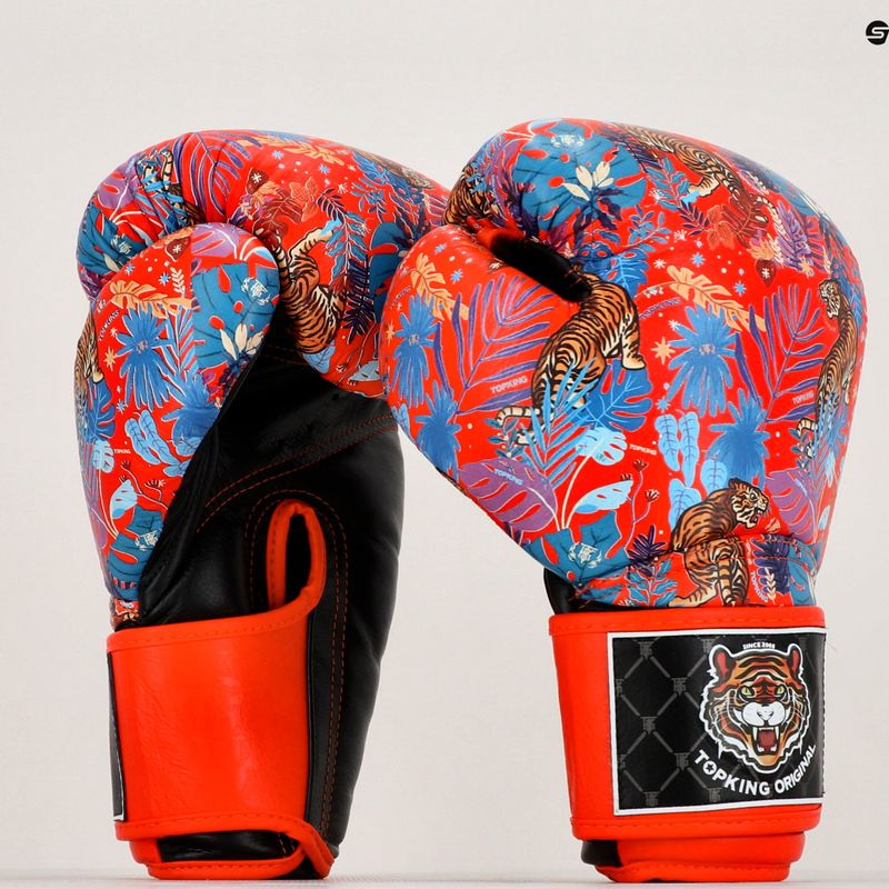 Top King Boxing Wild Tiger fekete/narancssárga bokszkesztyűk 6