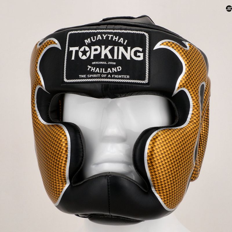 Top King Empower fekete/arany bokszsisak 8