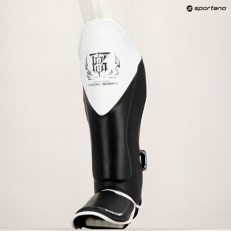 Top King Shin Guards sípcsont- és lábfejvédők Blend fekete/fehér 8