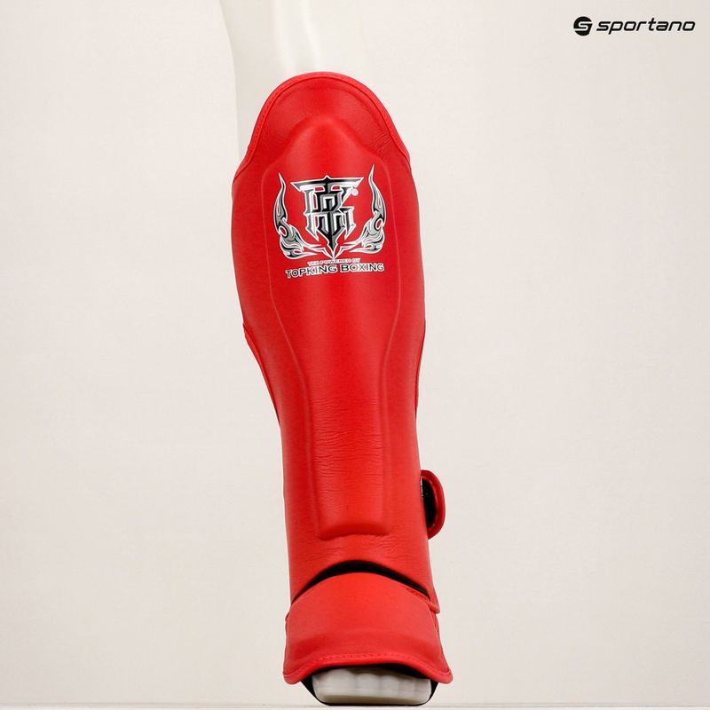 Top King Pro Semi Leather piros sípcsont- és lábfejvédők 8
