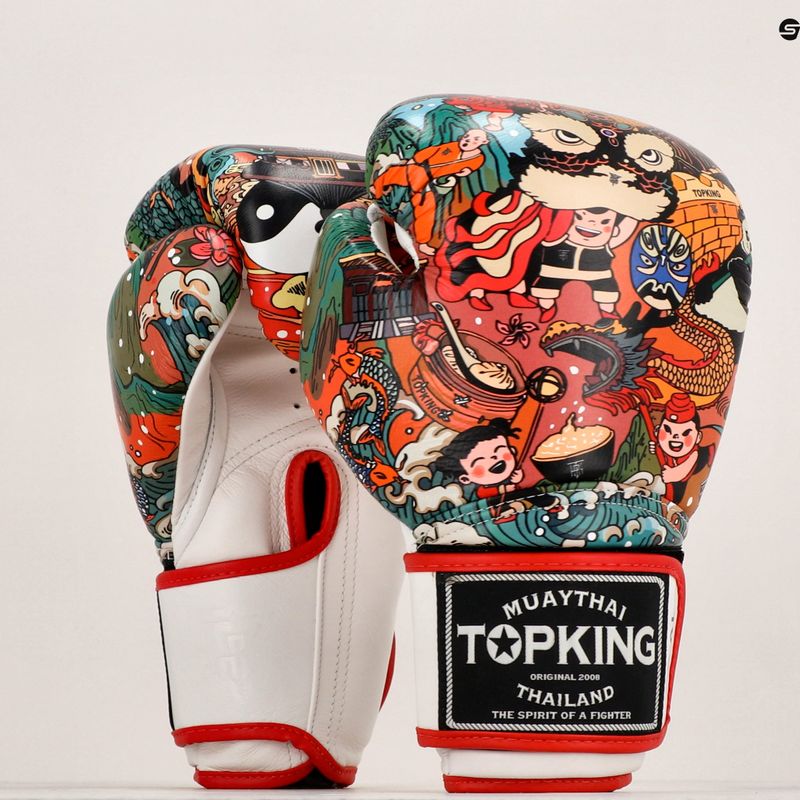 Top King Boxing Culture fehér/piros TKBGCT-1C1 bokszkesztyűk 7
