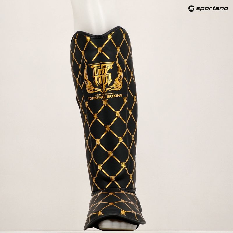 Top King Chain Semi Leather fekete/arany sípcsont- és lábfejvédők 6
