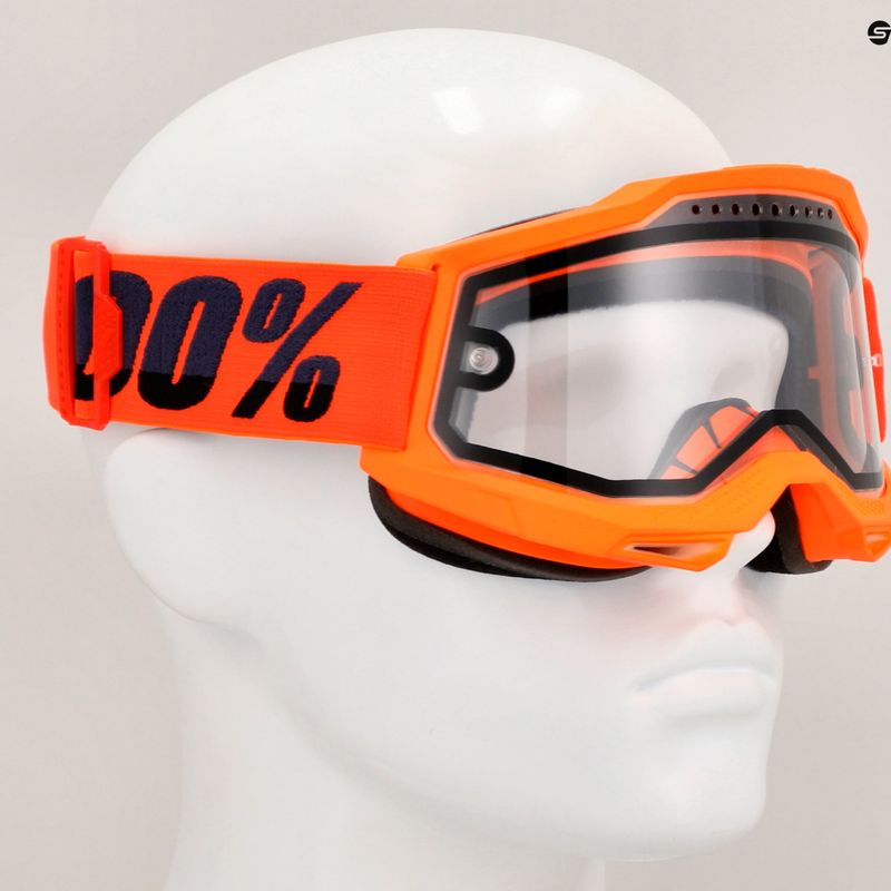 100% Accuri 2 Enduro MTB kerékpáros szemüveg neon/narancs/tiszta 7