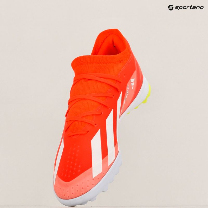 Férfi adidas X Crazyfast League TF futballcipő napvörös/felhőfehér/csapat napsárga 12