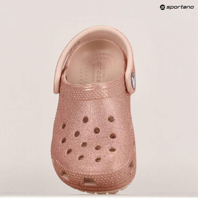 Crocs Classic Glitter Clog Toddler kvarc csillogó flip-flopok 16
