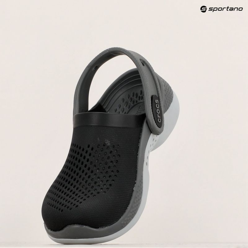 Crocs LiteRide 360 Clog Gyerek flip-flop fekete/lapos szürke 11