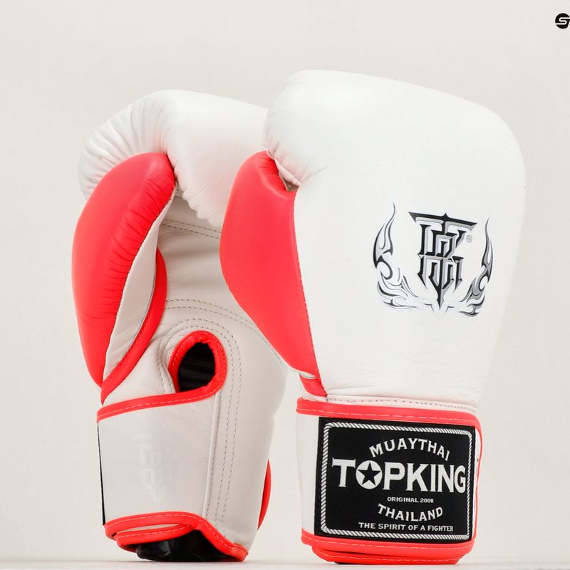 Top King Boxing Reborn fehér/rózsaszín bokszkesztyűk 6