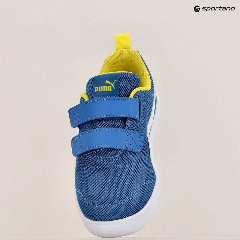 PUMA Courtflex v2 Mesh V PS star zafír/puma fehér gyermekcipő 9