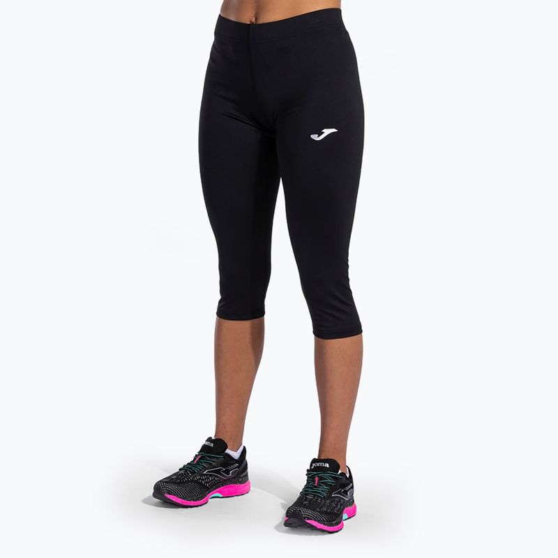 Női futó leggings Joma Olimpia 3/4 fekete 2