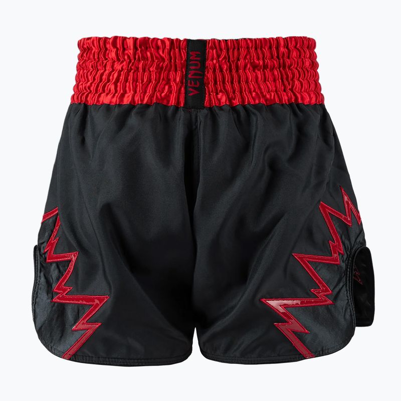 Férfi edzőshort Venum Inferno Muay Thai szénszürke/piros 2