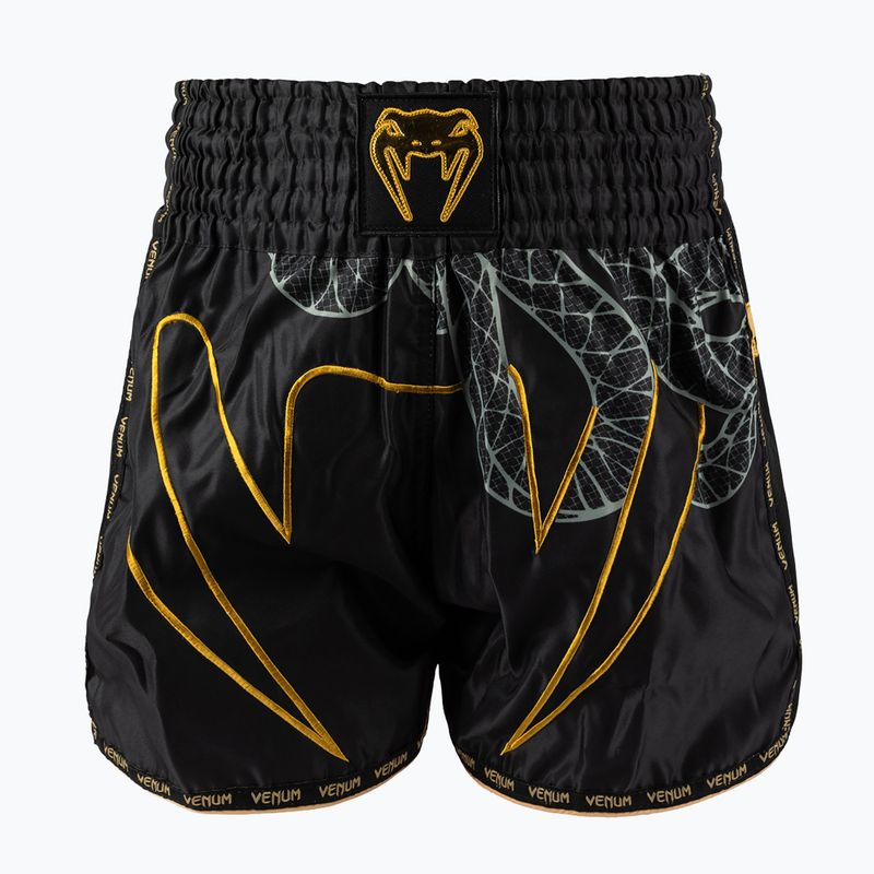 Férfi edzőshort Venum Serpenti Muay Thai black/silver/gold