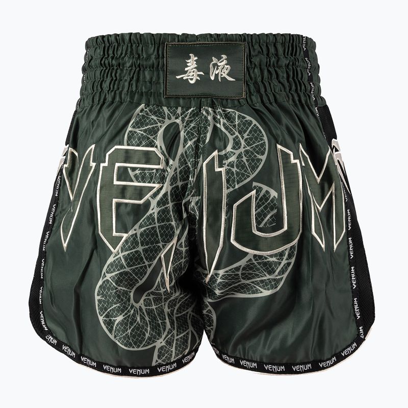 Férfi edzőshort Venum Serpenti Muay Thai khaki/bronze/ivory 2