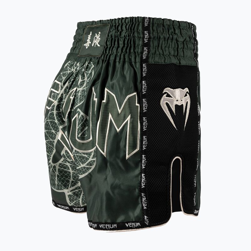 Férfi edzőshort Venum Serpenti Muay Thai khaki/bronze/ivory 4