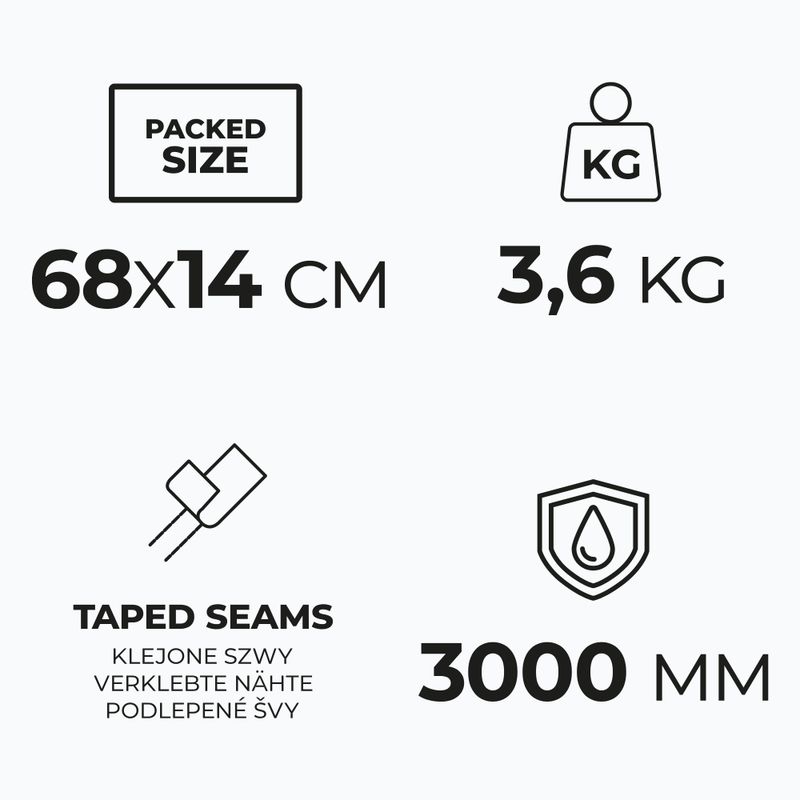3 személyes KADVA CAMPdome 3 kék kempingsátor 7