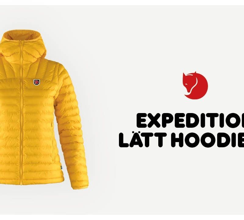 Női Fjällräven Expedition Latt Hoodie pehelypaplan kabát fekete F86120 9
