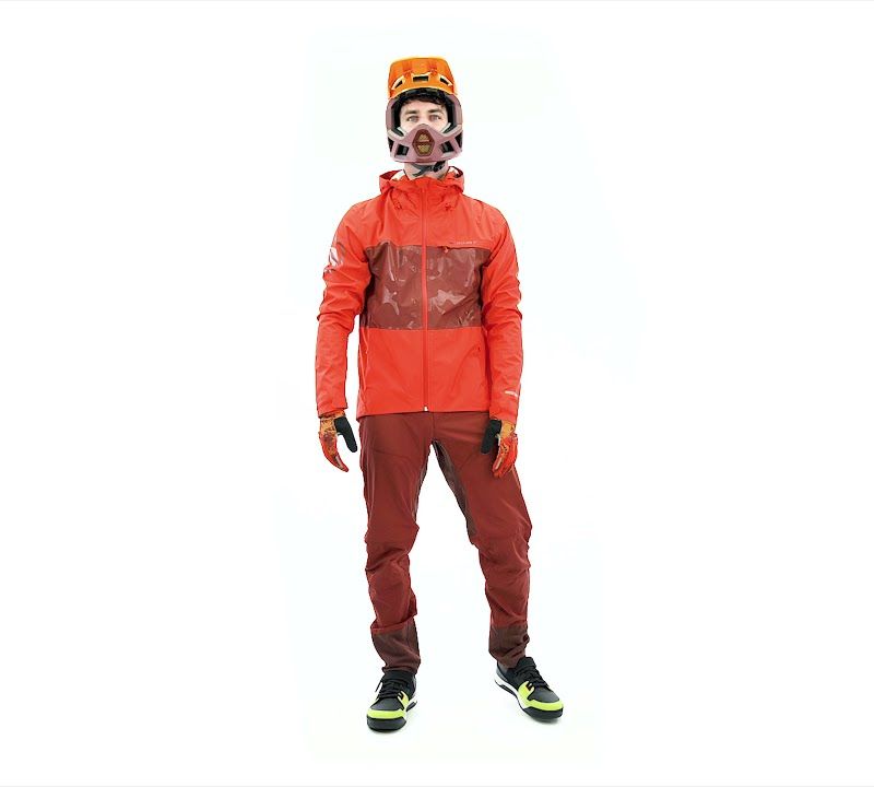 Férfi kerékpáros dzseki Endura Singletrack II Waterproof orange harvest 13