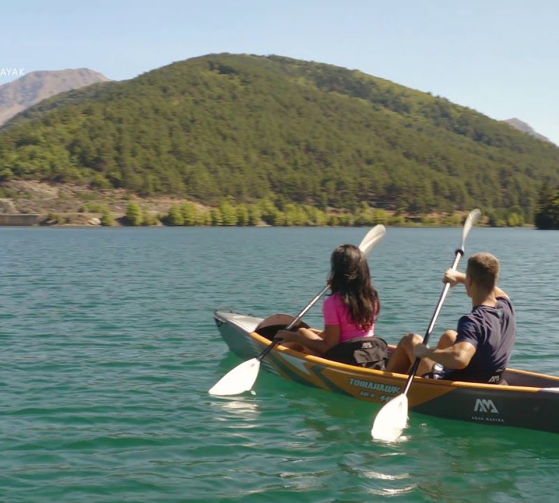 Nagynyomású felfújható kajak 1 személyes 12'4″ AquaMarina Tomahawk szürke Air-K 375 13