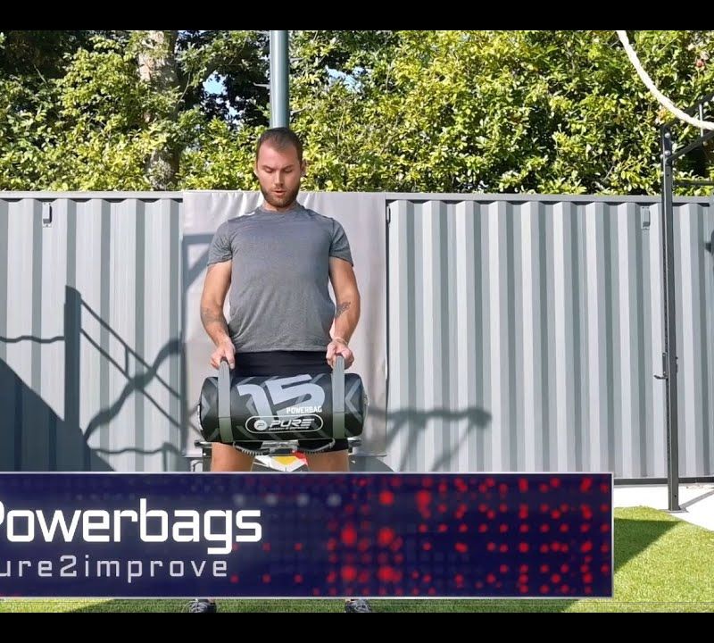 Pure2Improve Power Bag 5 kg-os edzőzsák fekete-sárga P2I201710 6
