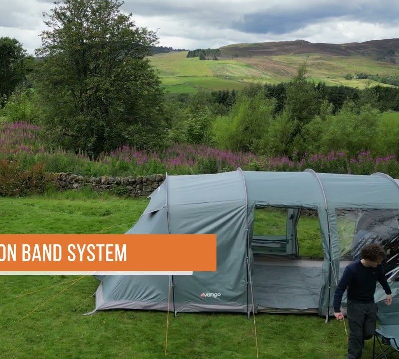 Vango Castlewood 400 csomag ásványi zöld 4 személyes kemping sátor 9