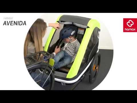 Hamax Avenida One kerékpár utánfutó fekete-zöld 400020_HAM 10