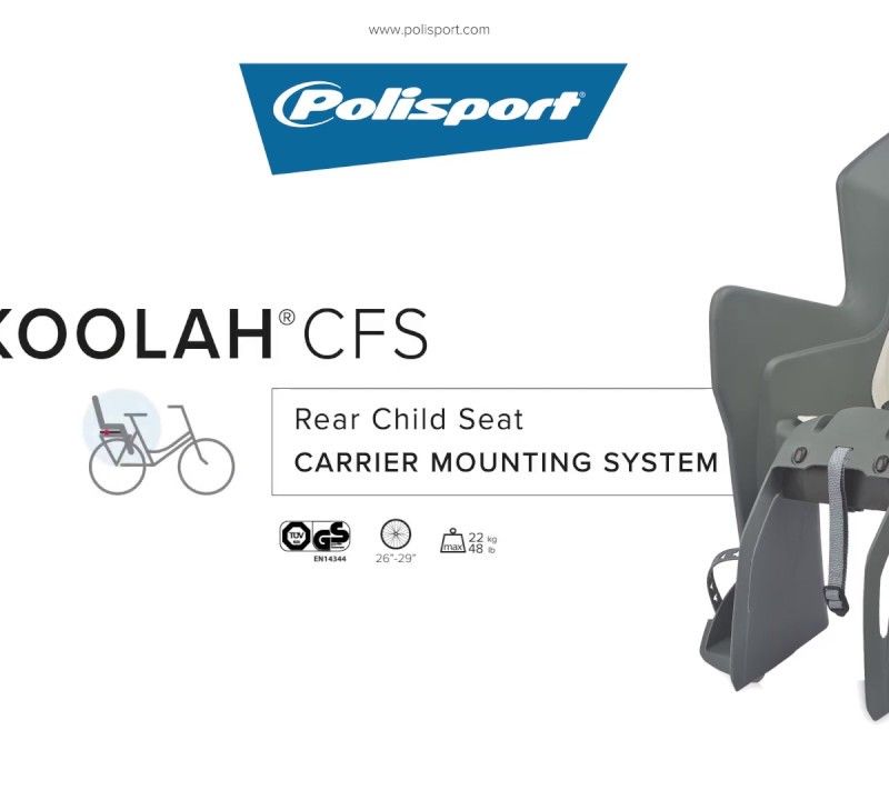Polisport Koolah CFS hátsó csomagtartós kerékpár ülés szürke FO 8631500005 7
