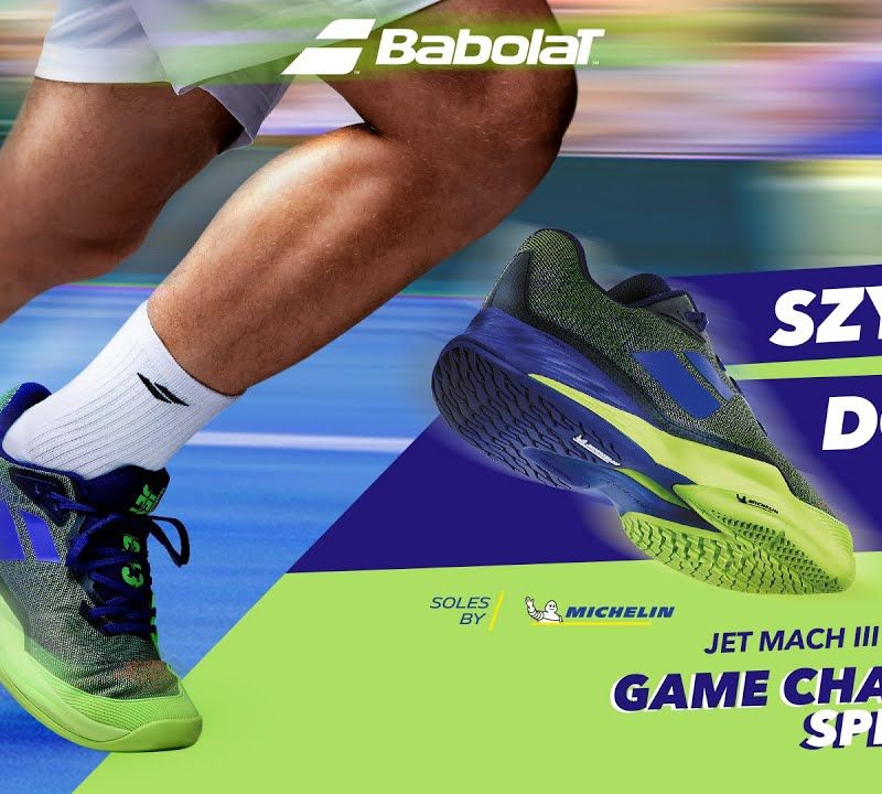 Gyermek teniszcipő BABOLAT 22 Jet Mach 3 Clay kék szalag 33S22730 10