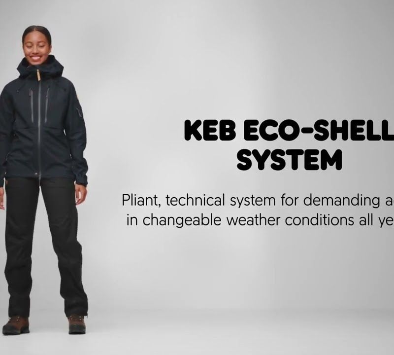 Férfi Fjällräven Keb Eco-Shell esőkabát zöld F82411 11