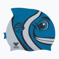 TYR Charactyr Happy Fish gyermek úszósapka kék LCSHFISH
